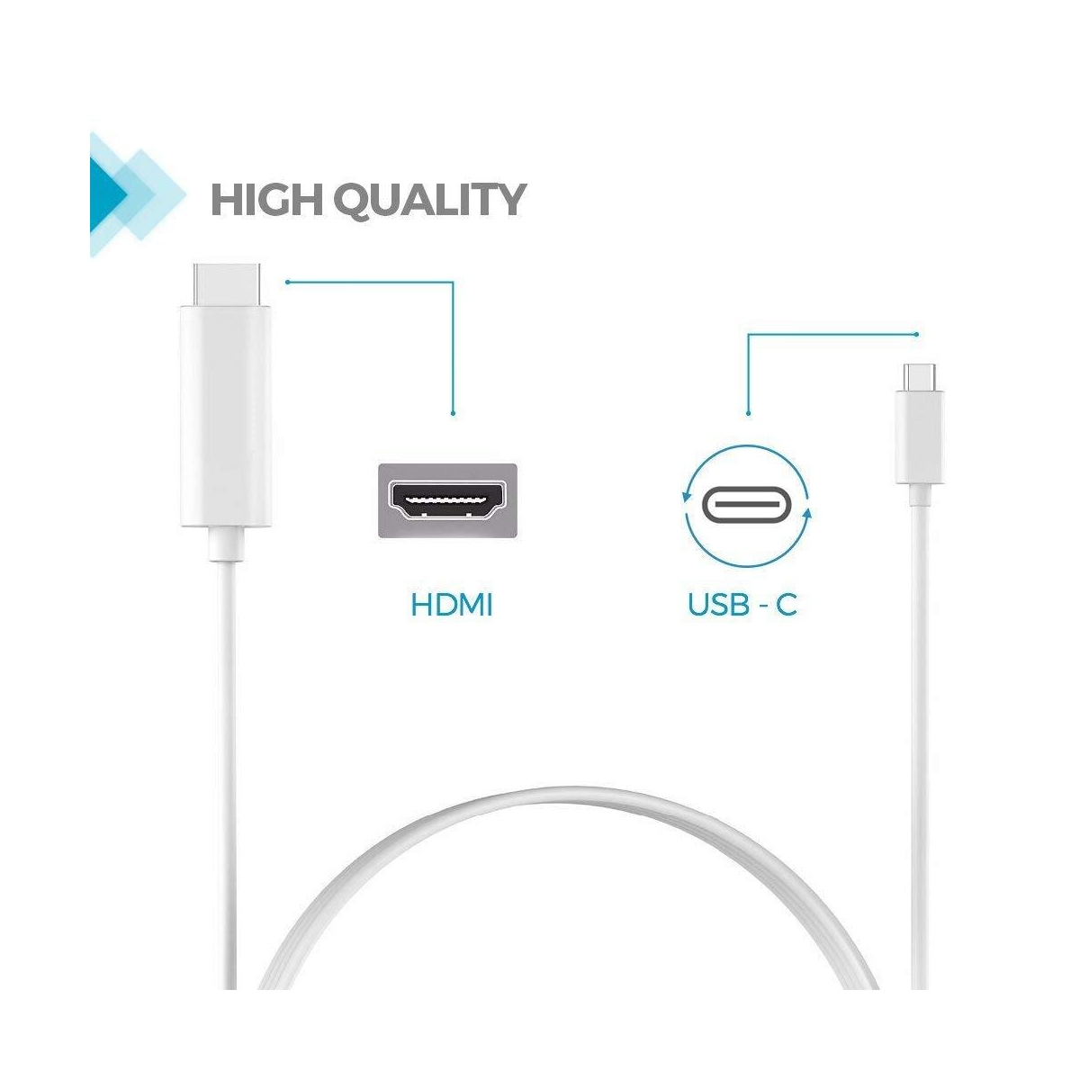 USB-C til HDMI-kabel 4K UHD 2 meter