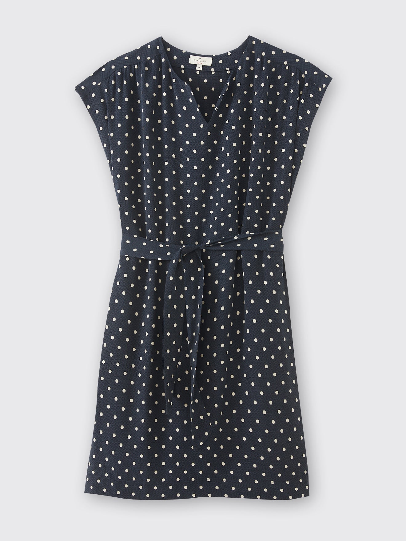 Robe-housse courte femme imprimé pois