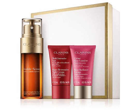 Clarins Double Serum Set mit Day & Night Cream 50ml-15ml-15ml