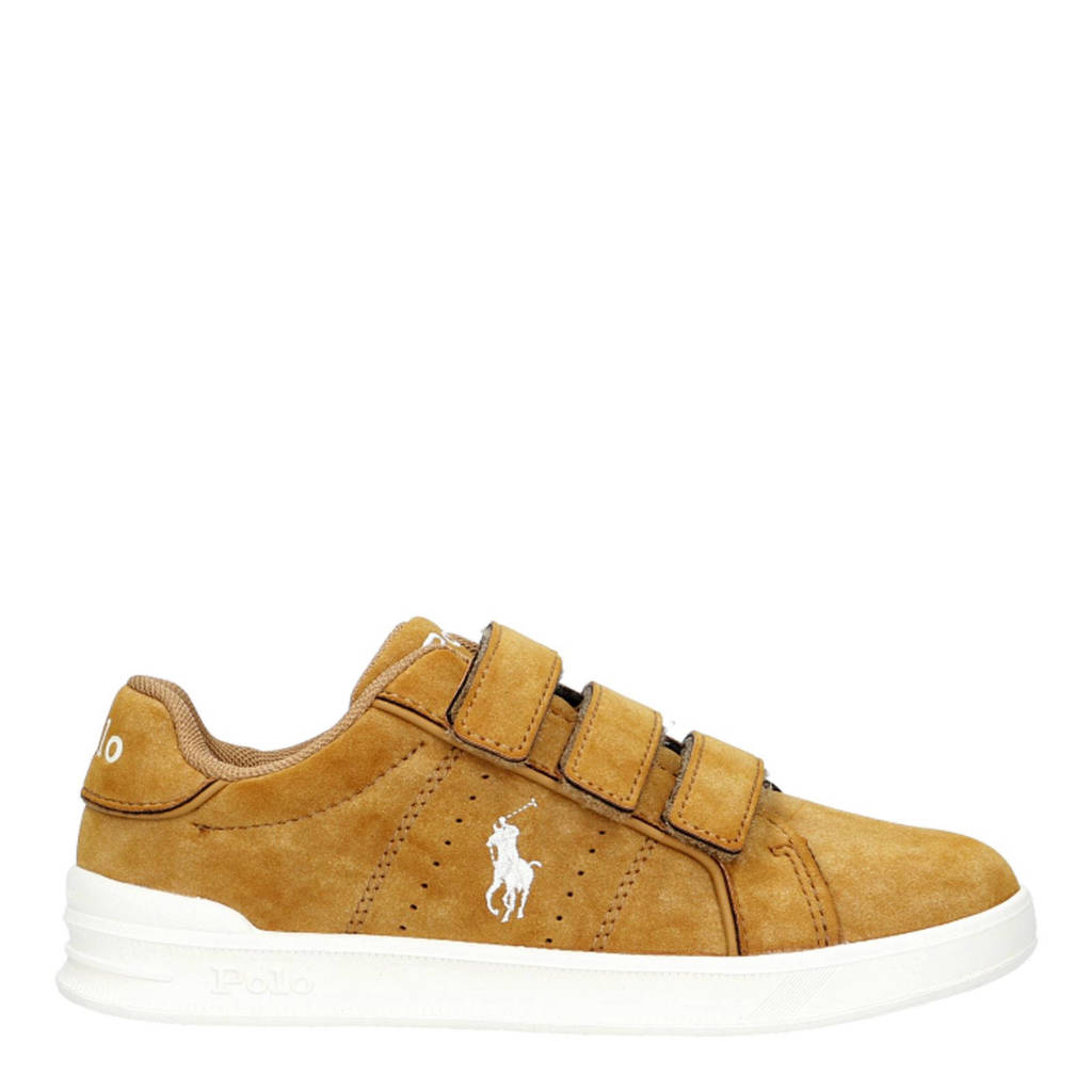 Ralph Lauren Heritage Court III Schoolkind suède sneakers oker