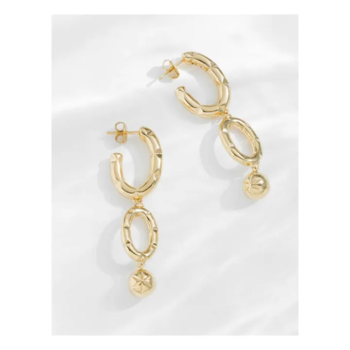 Louise Damas Boucles d'oreilles longues Sarah | Doré