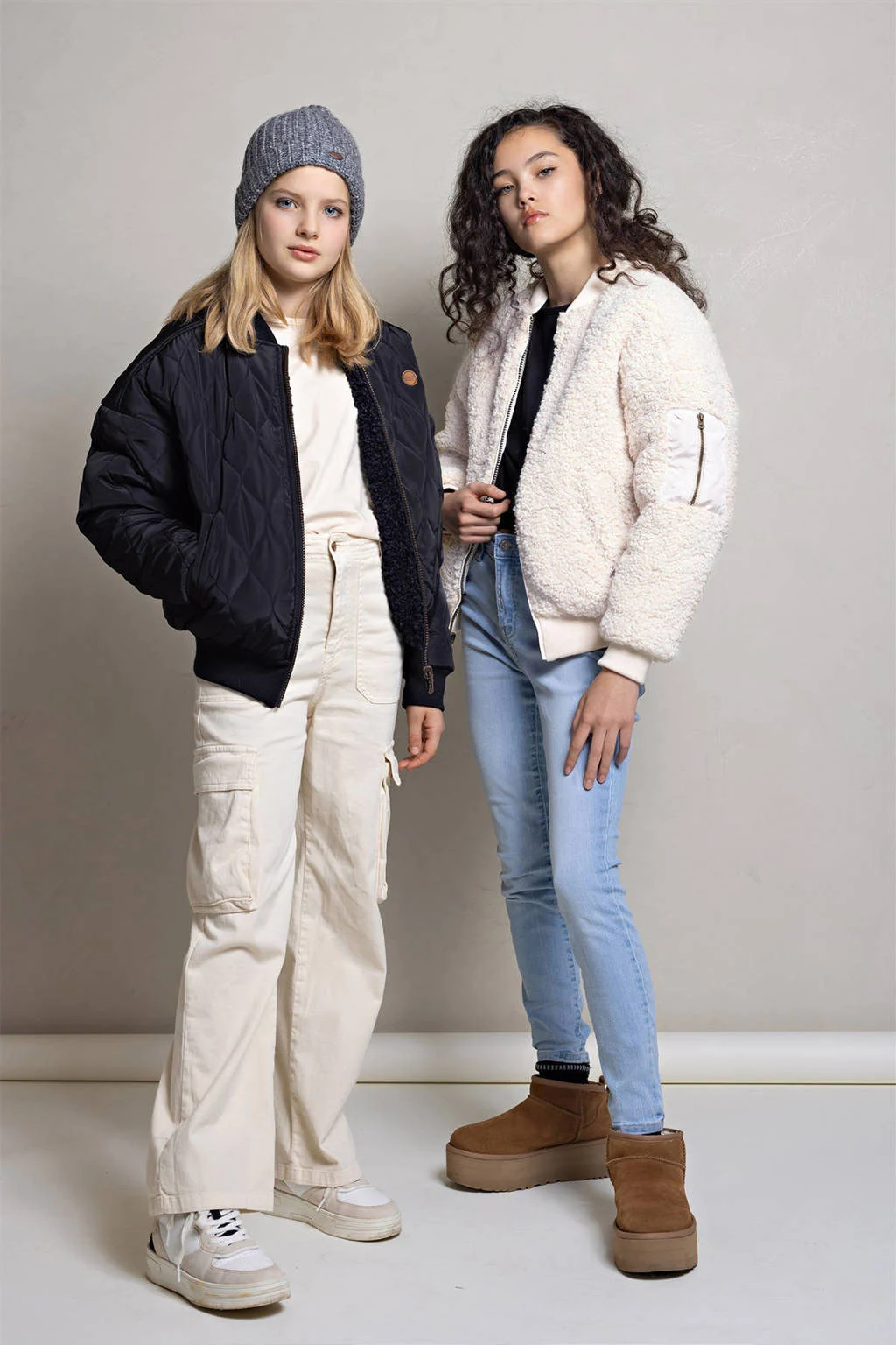 NoBell’ reversible quilted winterjas Bombi zwart