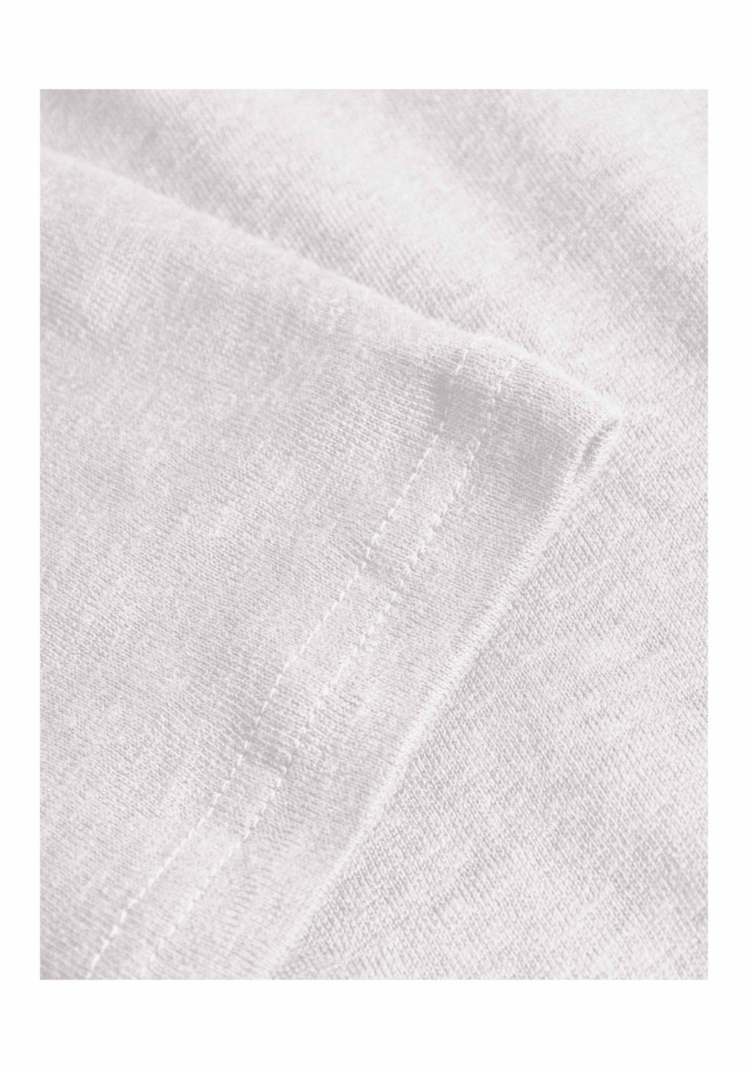 Knowledge Cotton Apparel Leinen-T-Shirt Bright White