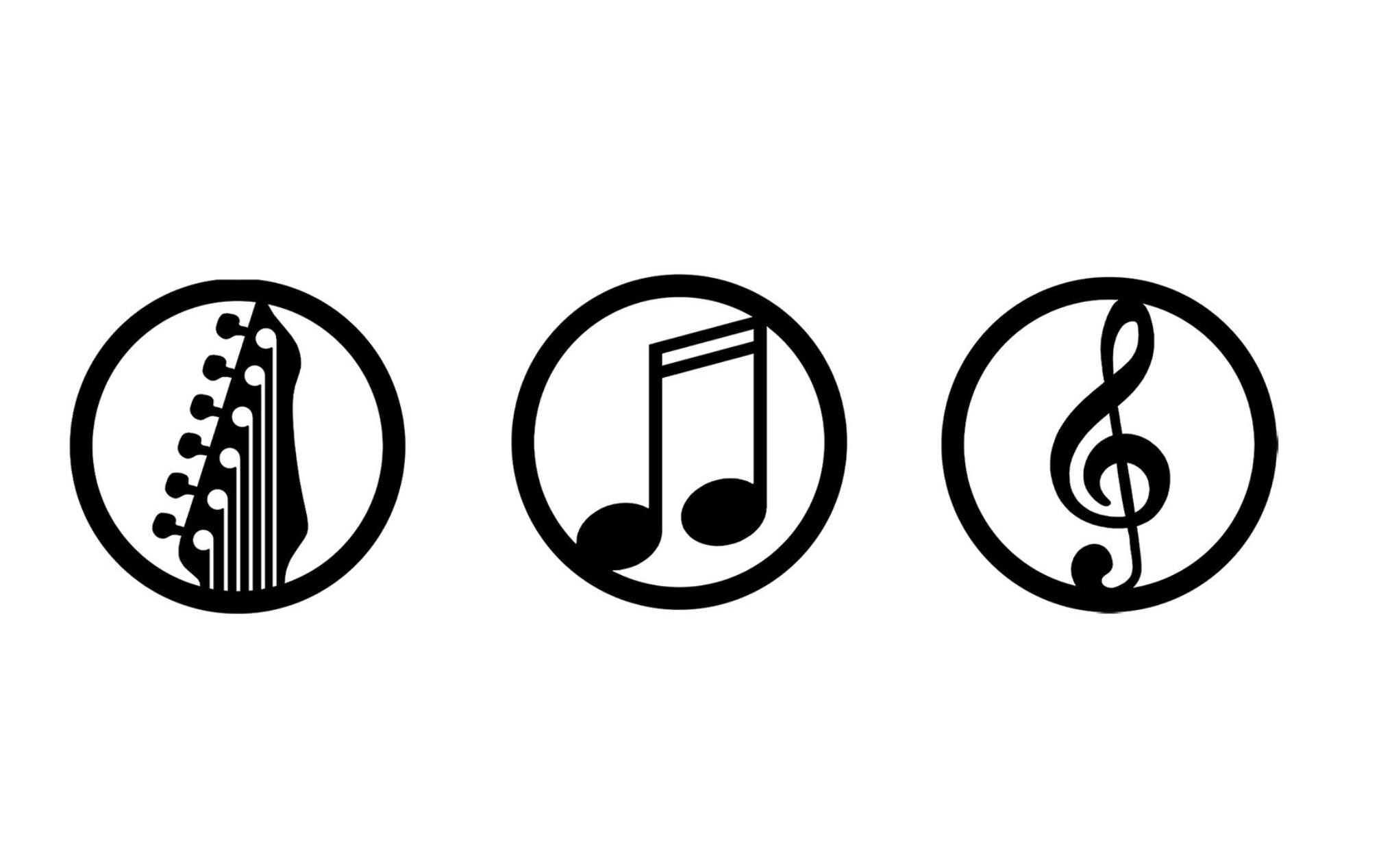 Wanddekoration Just Music 3-teilig, 25 cmMetall-Wand-Accessoire