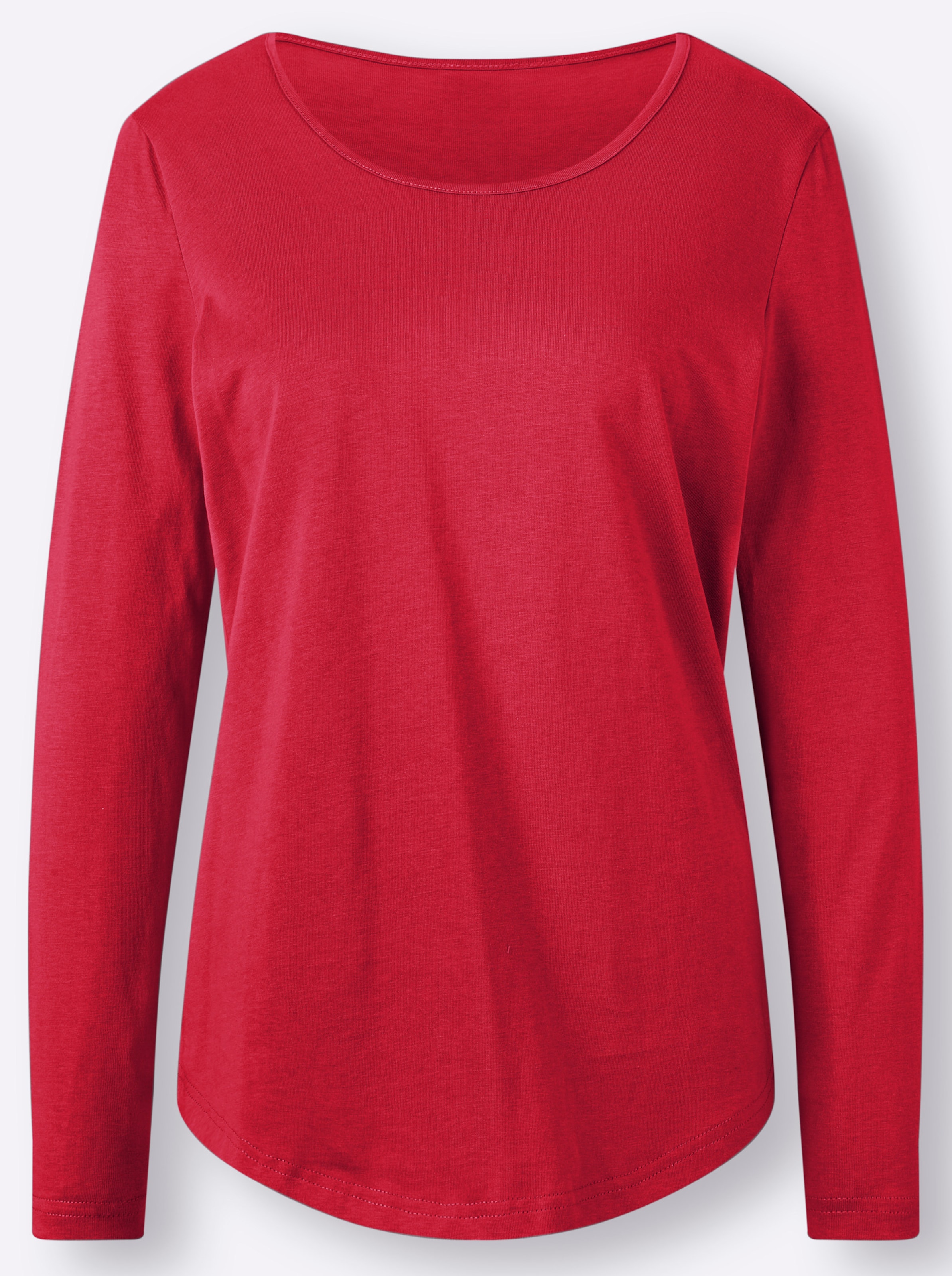 Rundhalsshirt in rot