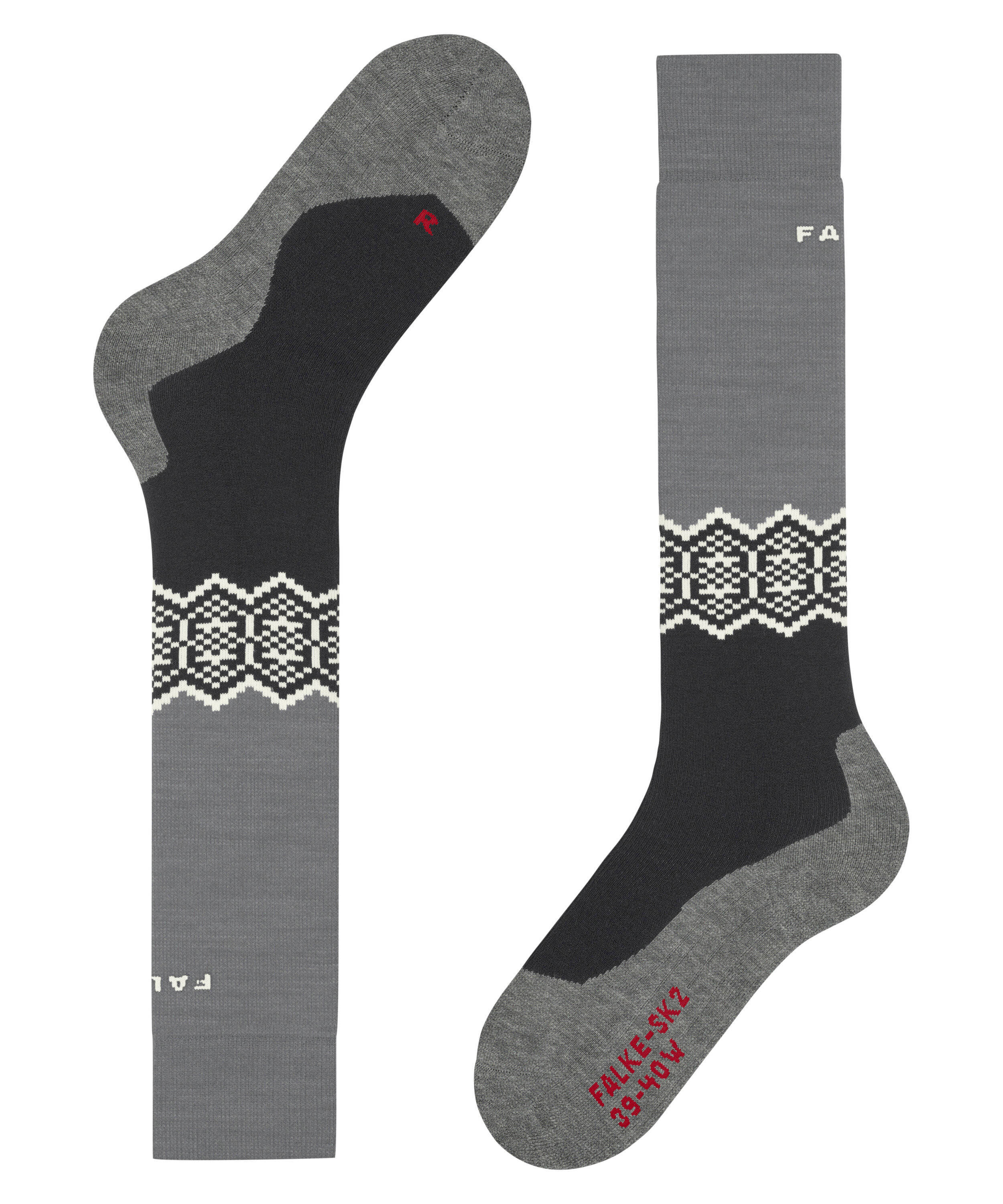 FALKE skisokken SK2 Intermediate grijs