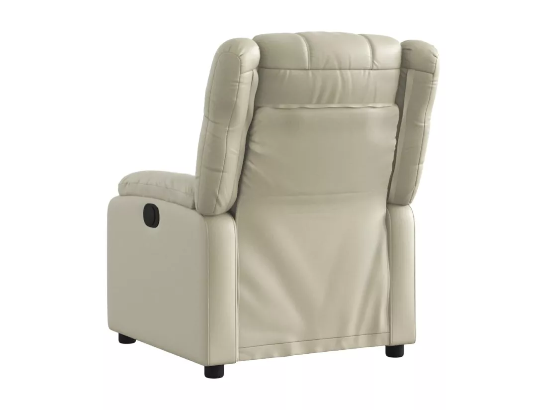 Fauteuil inclinable électrique Crème Similicuir