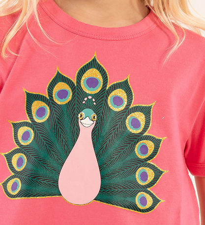 ANIMAL T-Shirt - AnimalGrowl T - Hell Pink Pfau