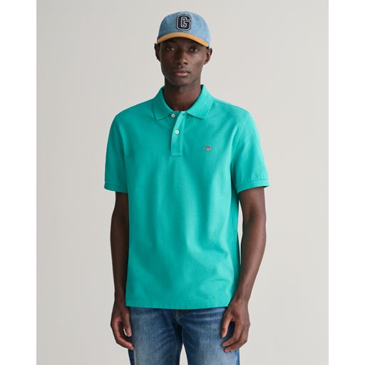 GANT Shield Piqué Polo T-shirt, Lagoon Blue, L