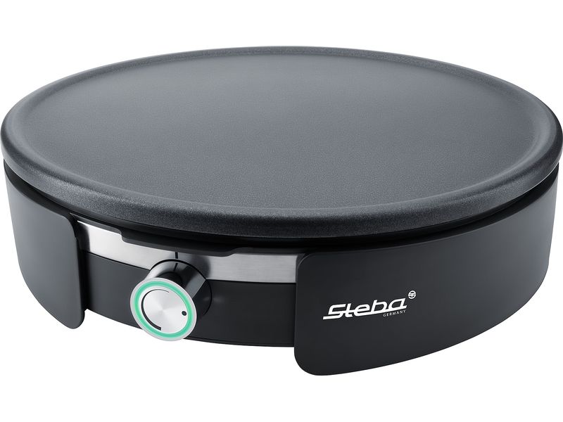 Steba Crêpe Maker XXL CR36 1500 W, Schwarz Backplatte und Teigverteiler