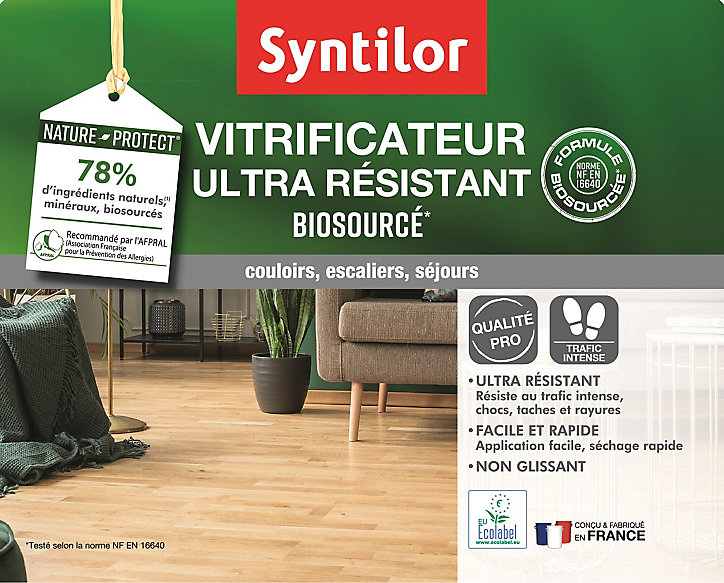 Vitrificateur Syntilor ultra résistant biosourcé Nature Protect chêne satiné 2,5L
