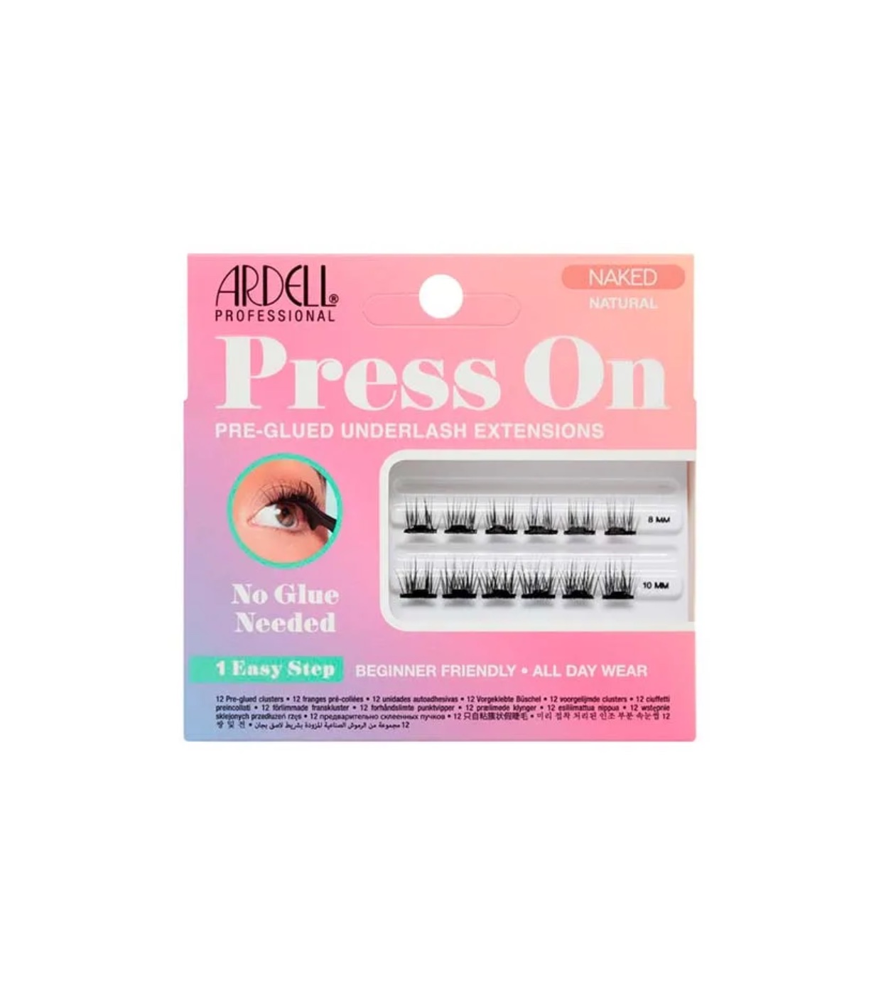 Ardell - Conjunto de cílios postiços individuais Naked Press On - Naked Natural