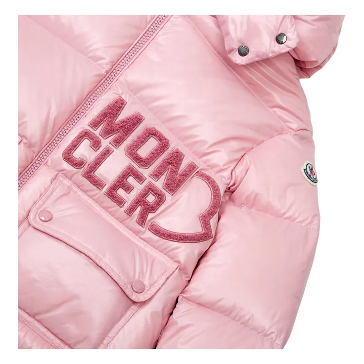 Moncler Doudoune Logo Abbaye | Rose tendre
