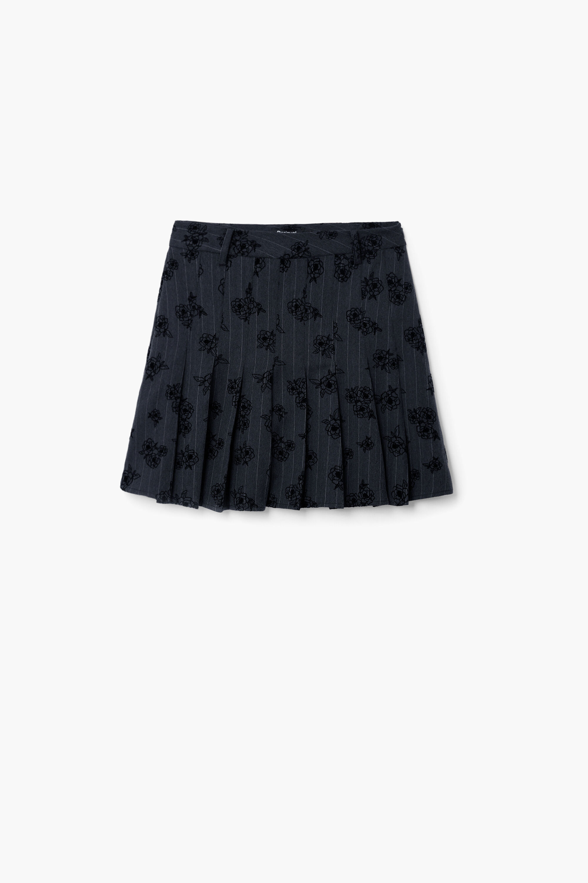 Saia plissada estampada