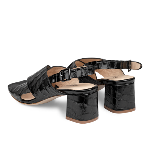 Angulus 5568-101 Sandal, Black Croco, 40