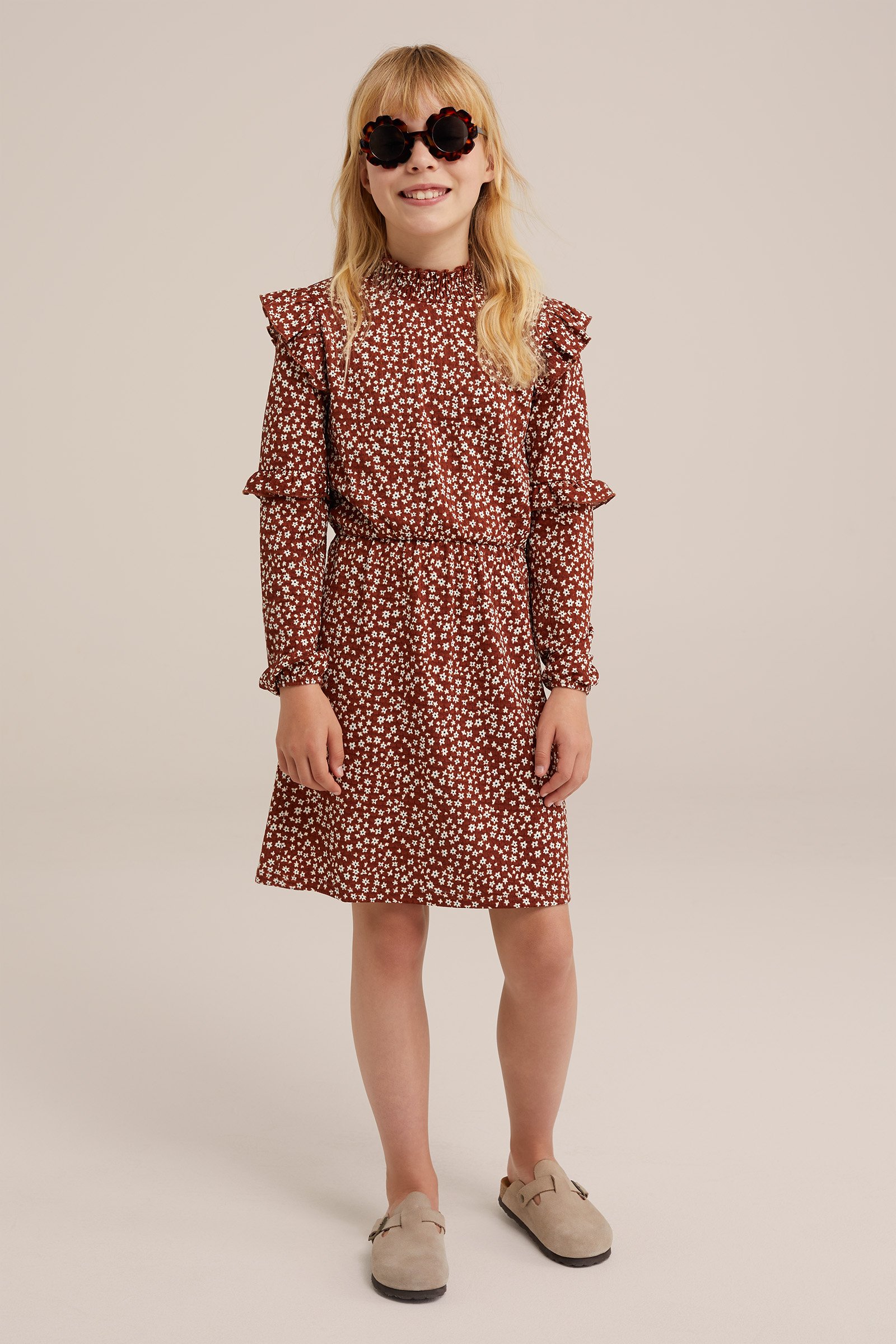 Meisjes jurk met dessin WE Fashion Multikleur