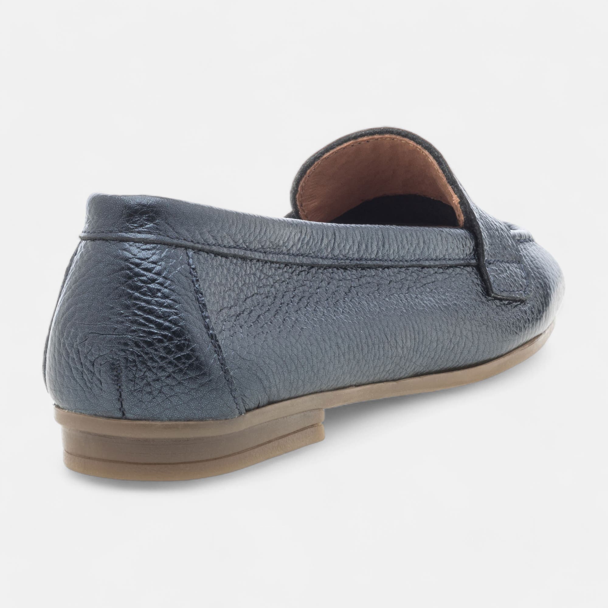 Mocassins Femme en cuir bleu marine