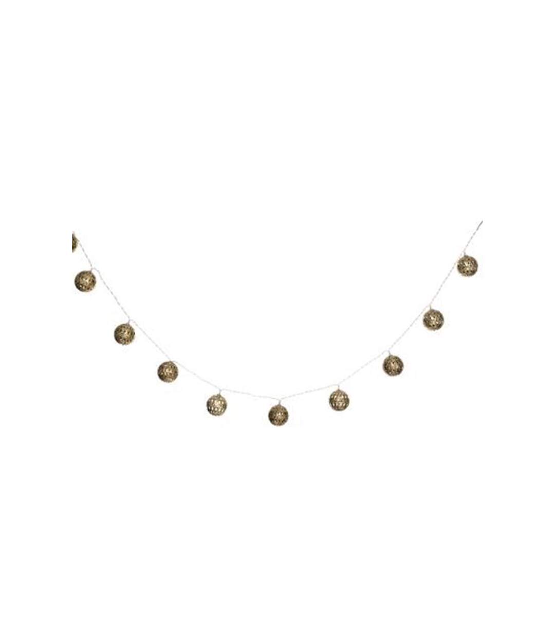 Guirlande Lumineuse Led 10 Boules 165cm Or
