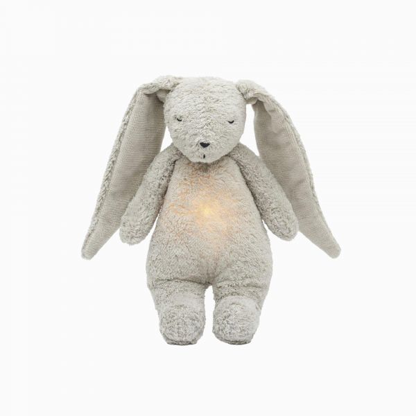 Moonie Peluche Luz-som Coelho Orgânico Moonie Gray