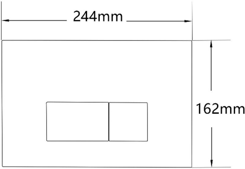 Qeramiq - Bedieningsplaat - Mat Zwart - ABS - DualFlush