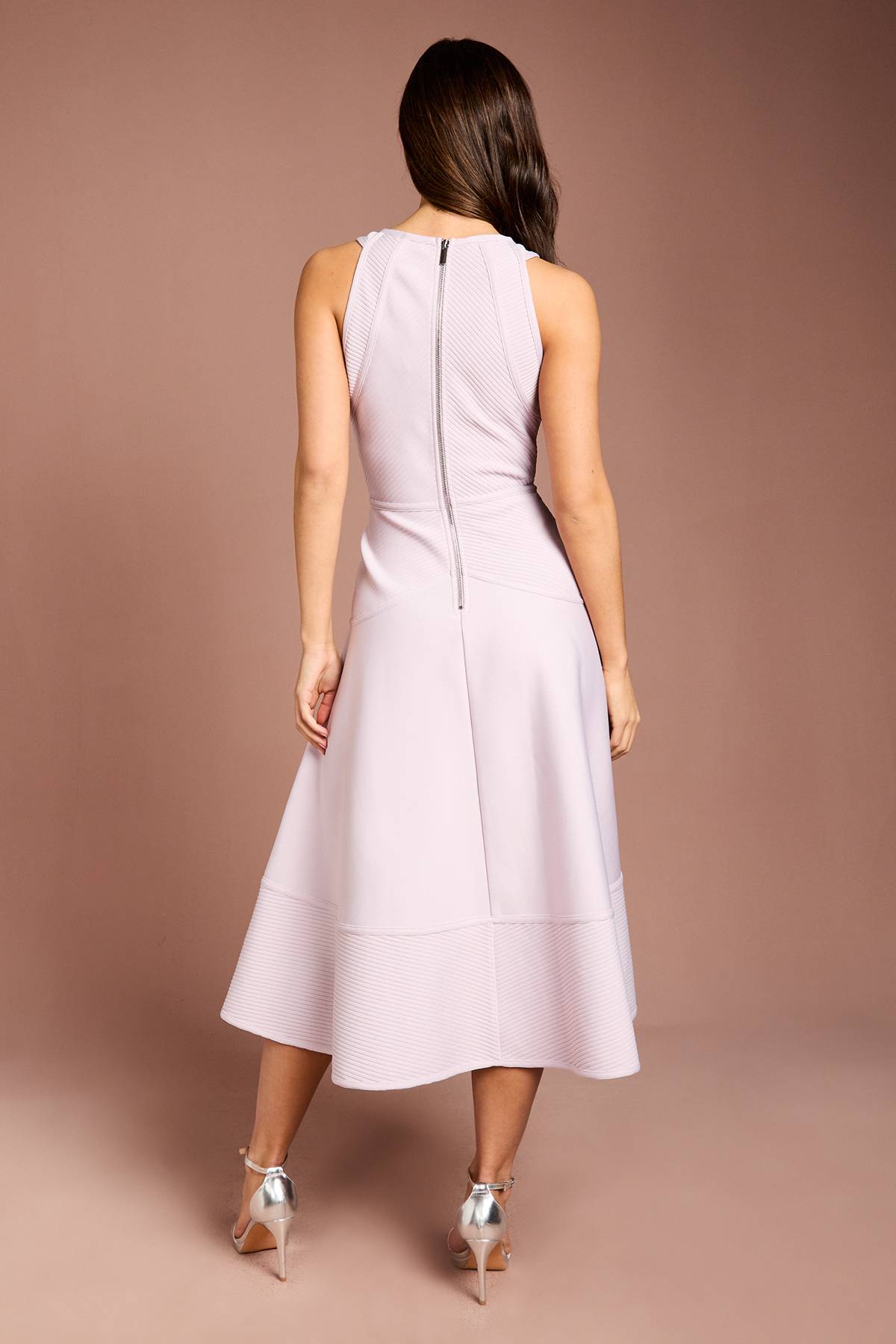 Coast Robe Midi À Col Licou En Bandage Côtelé