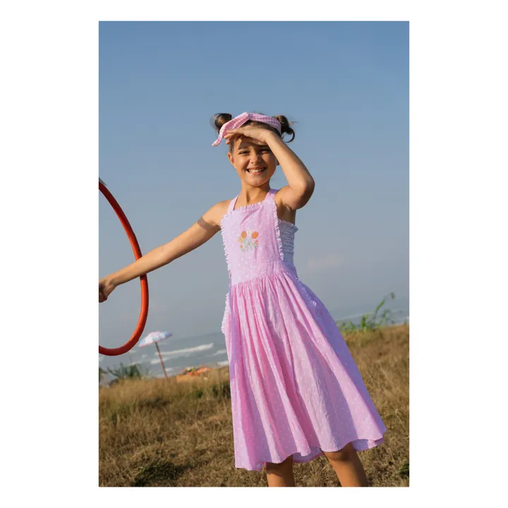 Kidsagogo Robe Tablier Ella à Pois | Rose