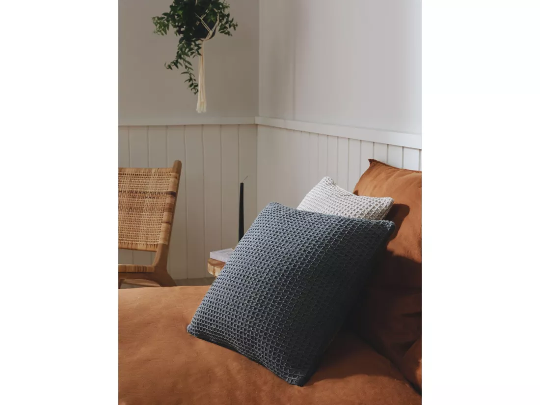 Housse de coussin Amalia Gris foncé 45x45 cm