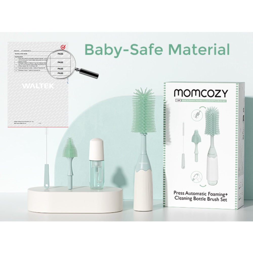 Køb Momcozy Green Push-Press Design Flaske Børste Kit