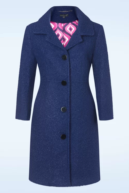 Smashed Lemon Bree jas in navyblauw