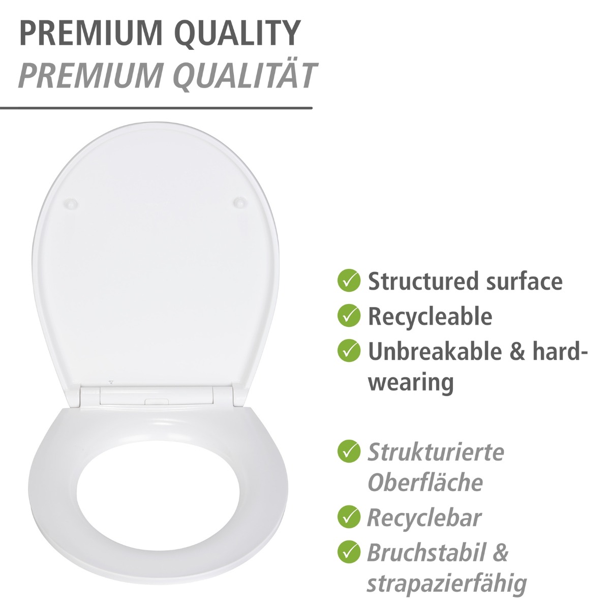 Wenko Embossed softclose toiletzitting Big Leaves