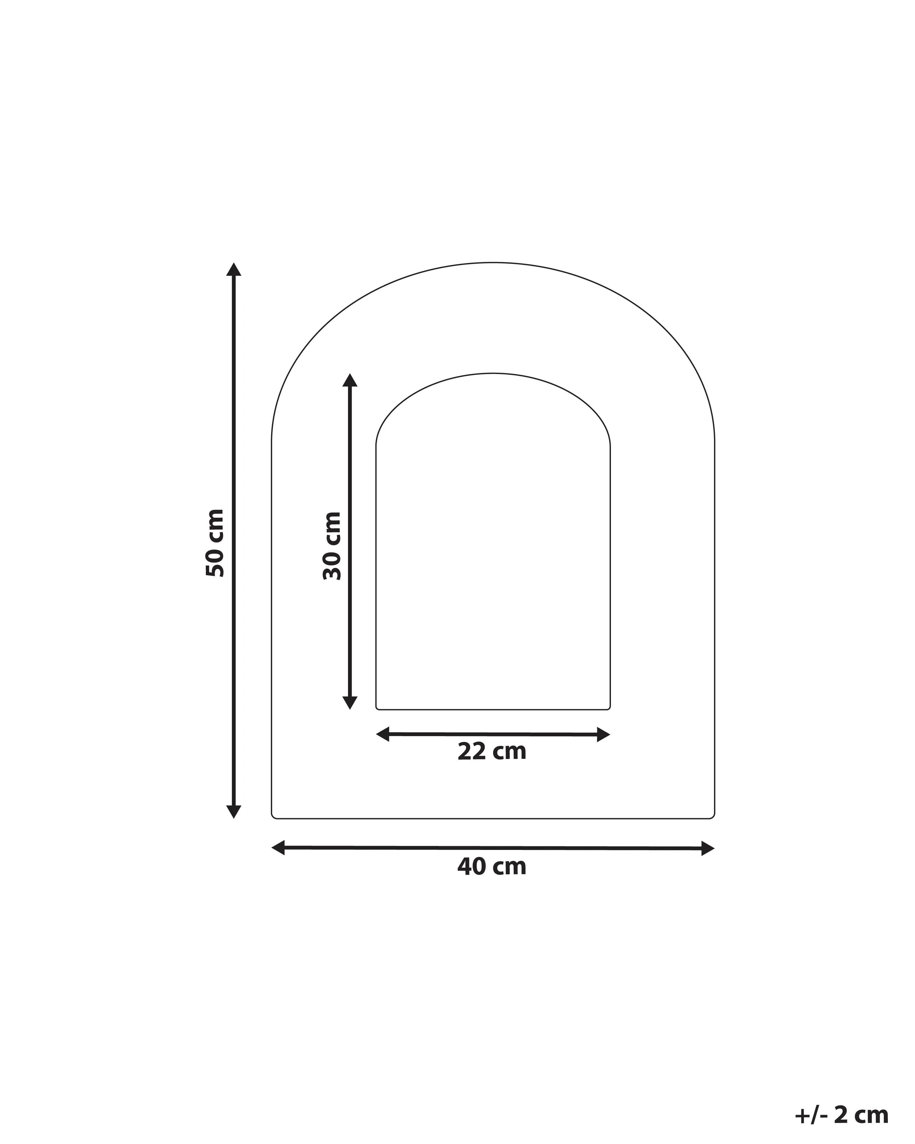 Wandspiegel KUTAISI 40 cm 50 cm Katoen Gebroken wit