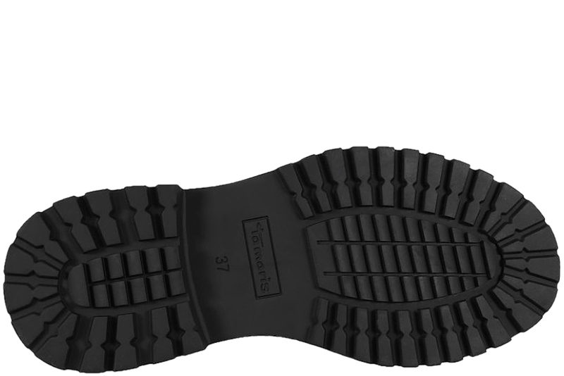 TAMARIS LOAFERS I SORT PU MED LAK LOOK