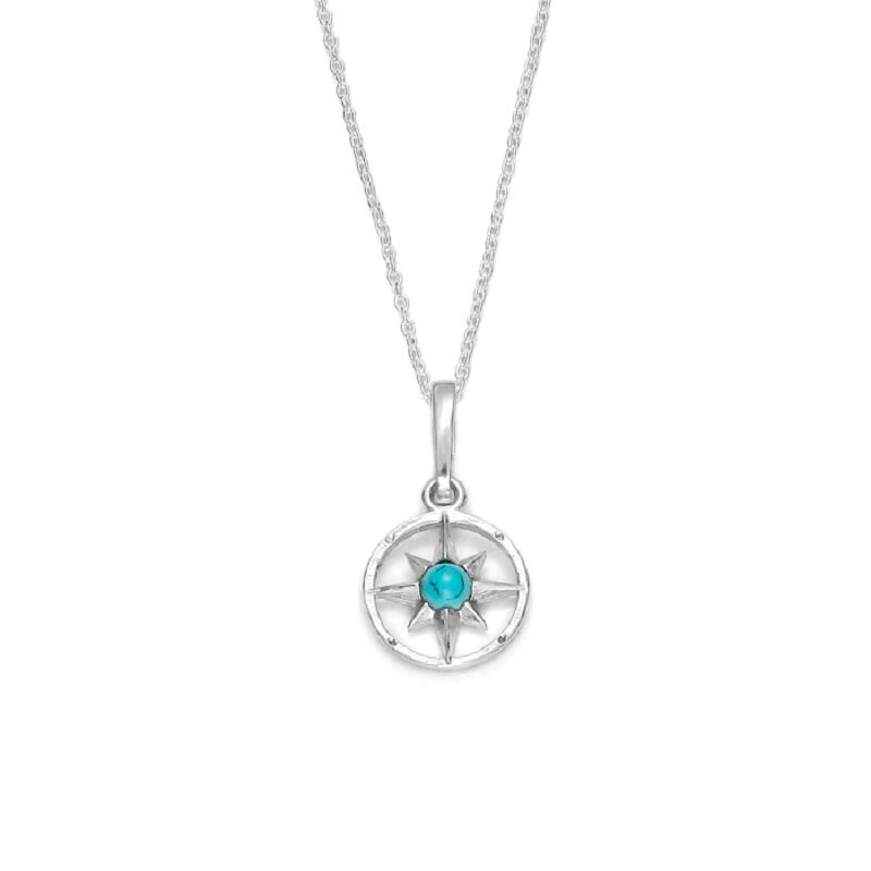 Collier boussole turquoise