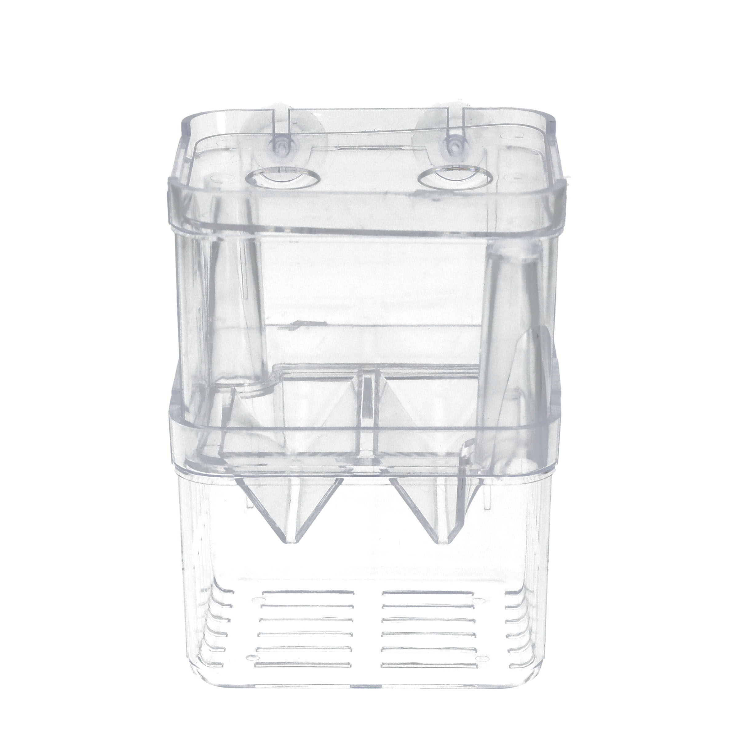 (11x8cm) Aquarium Brut Kasten Fisch Zucht Ablaich Becken mit Saugnäpfe - Transparent