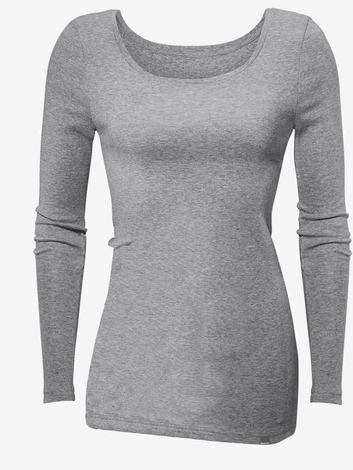 T-shirt manches longues coupe un peu plus longue ajustée