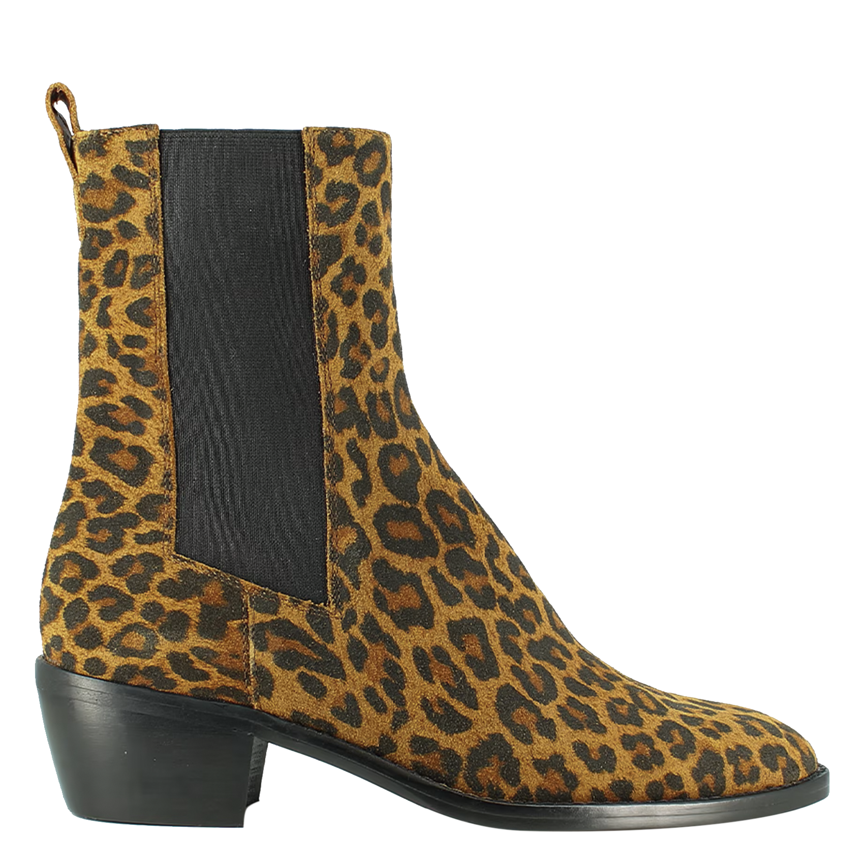 MAEVA - Bottines à talons en cuir velours | Marron