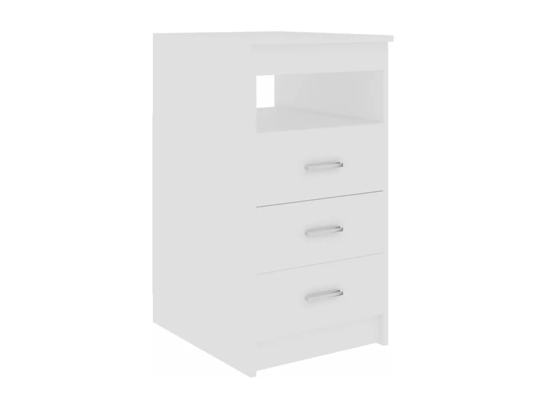 Armoire à tiroirs Blanc 40x50x76 cm Bois d'ingénierie