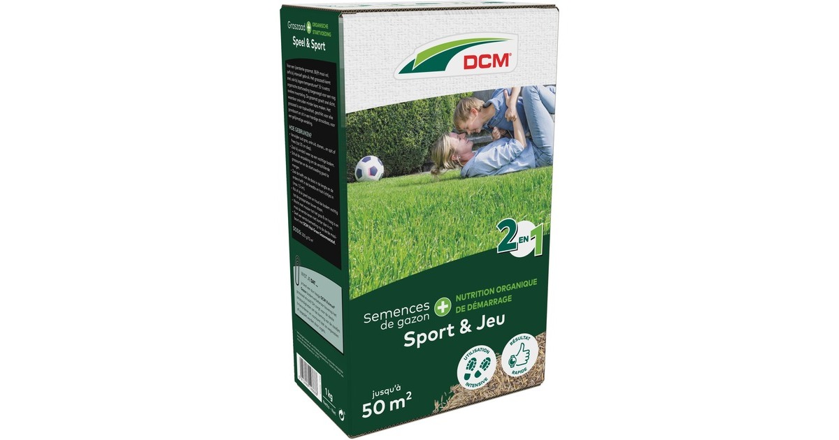 DCMGraszaad Plus Speel & Sport 1 kg zaden  (Tot 50 m²)