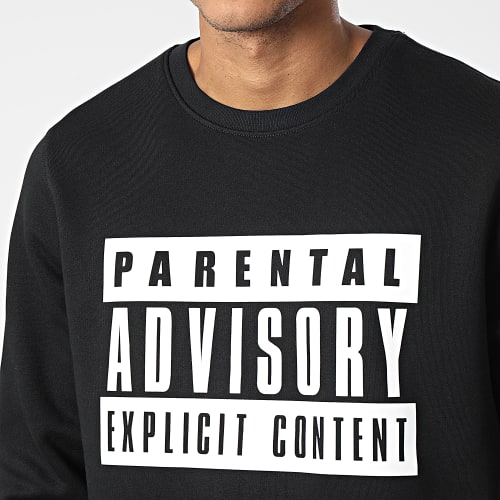 Sweat Crewneck Big Front Logo Noir Blanc