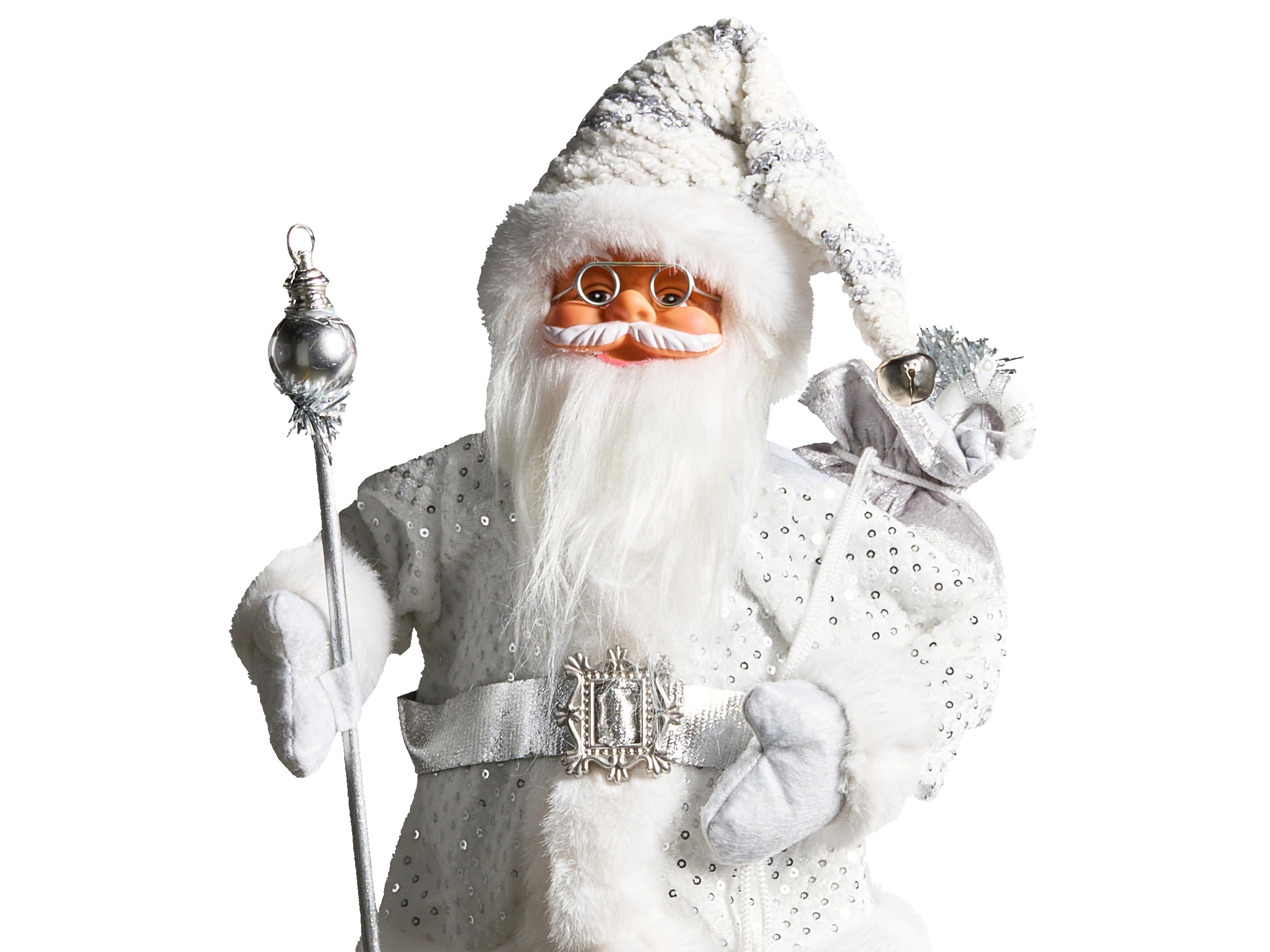 Kerstdecoratie NELAUG Kerstman 48 cm Zilver