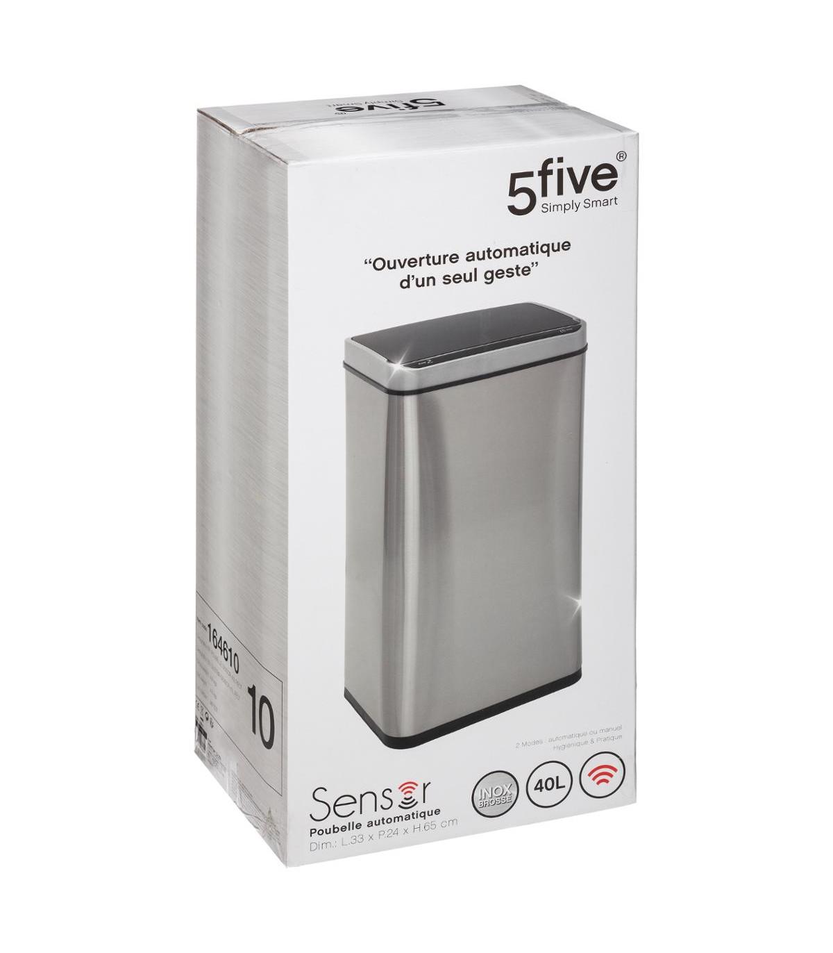 POUBELLE METAL 40L INOX SENSOR