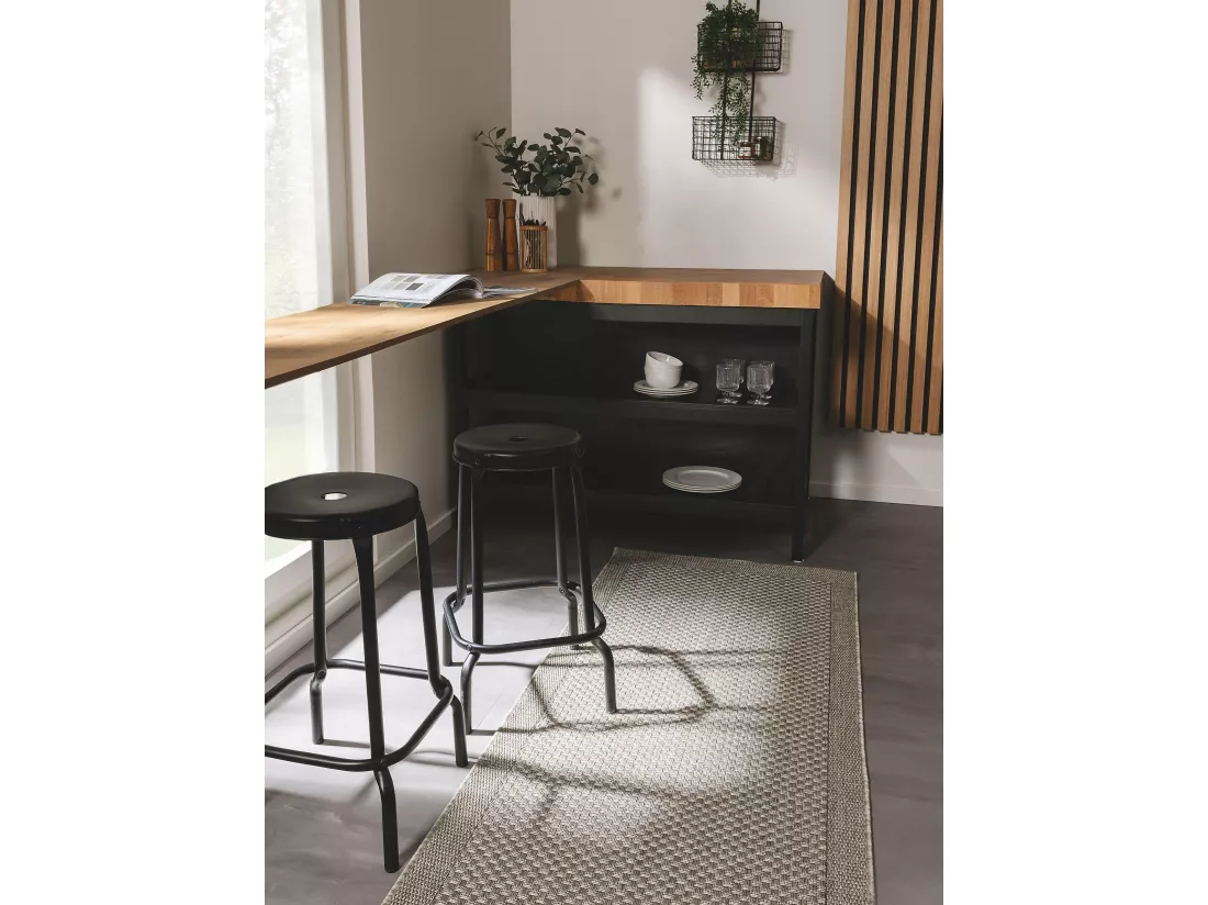 Tapis de couloir extérieur & intérieur Naoto Gris clair 80x240 cm