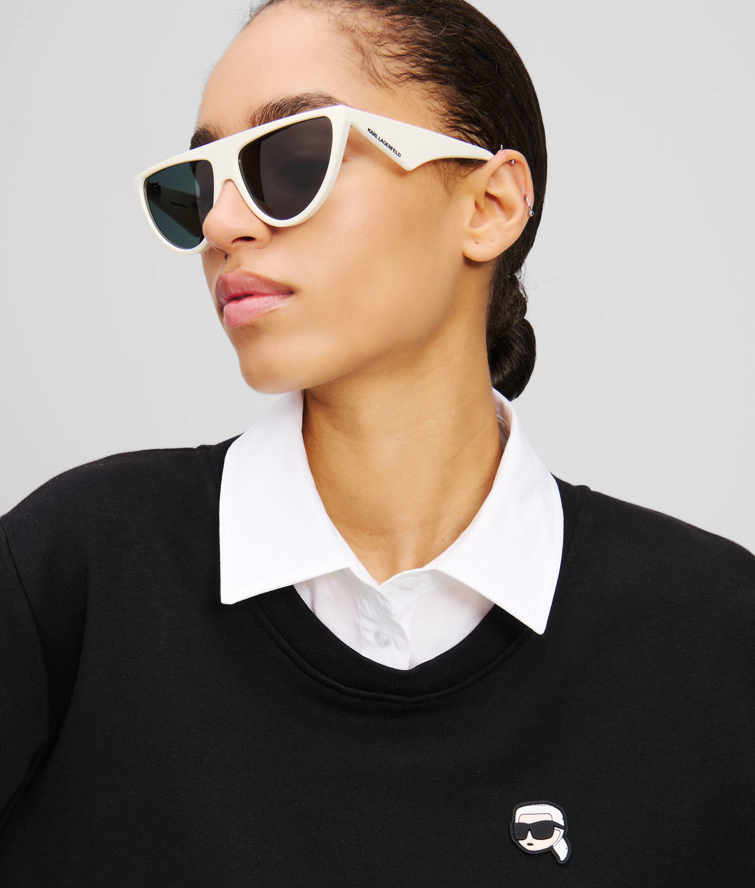 LUNETTES DE SOLEIL AVEC LOGO KARL - Blanc