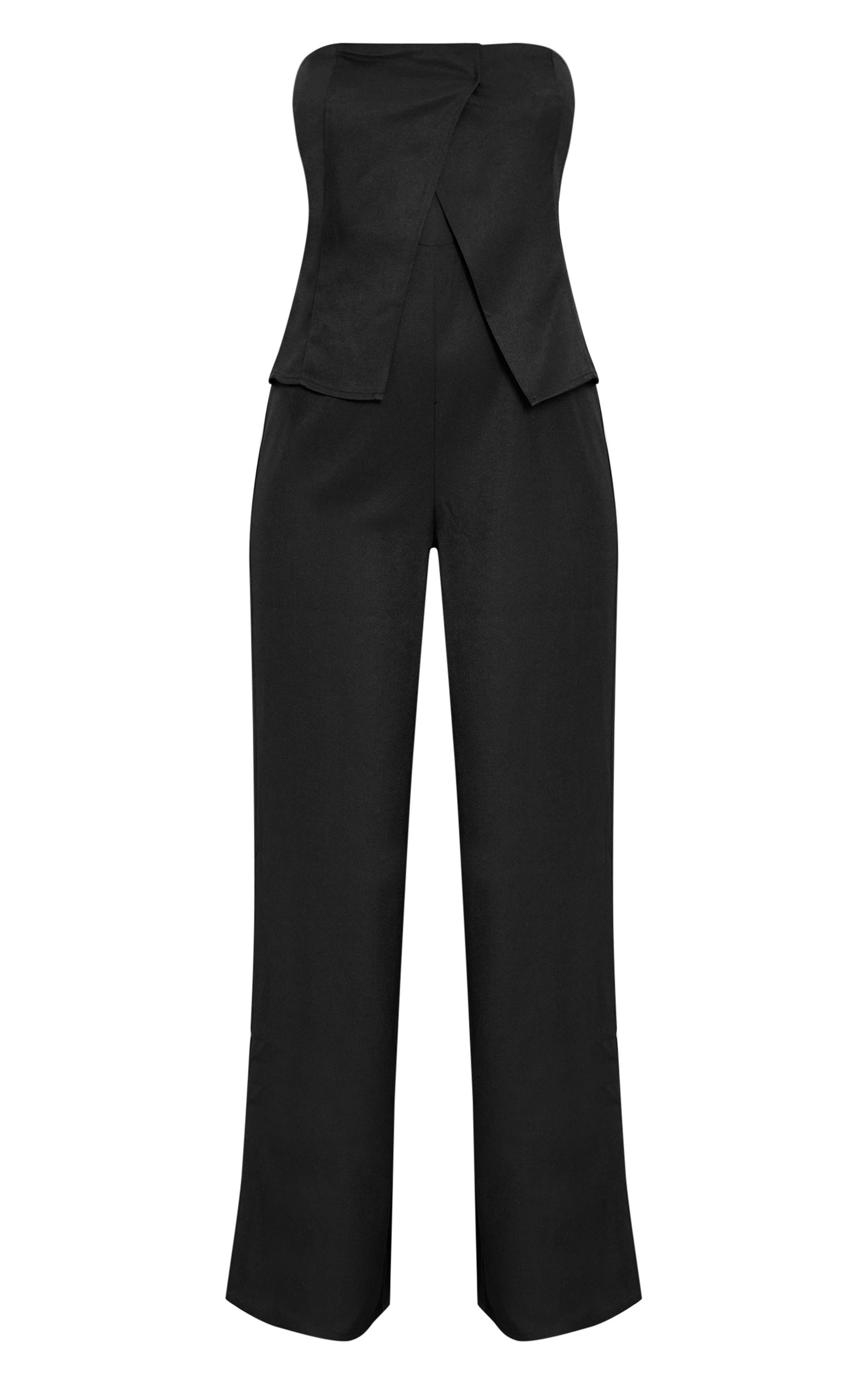 Noir Combinaison-pantalon Droite Ajustée À Bandeau