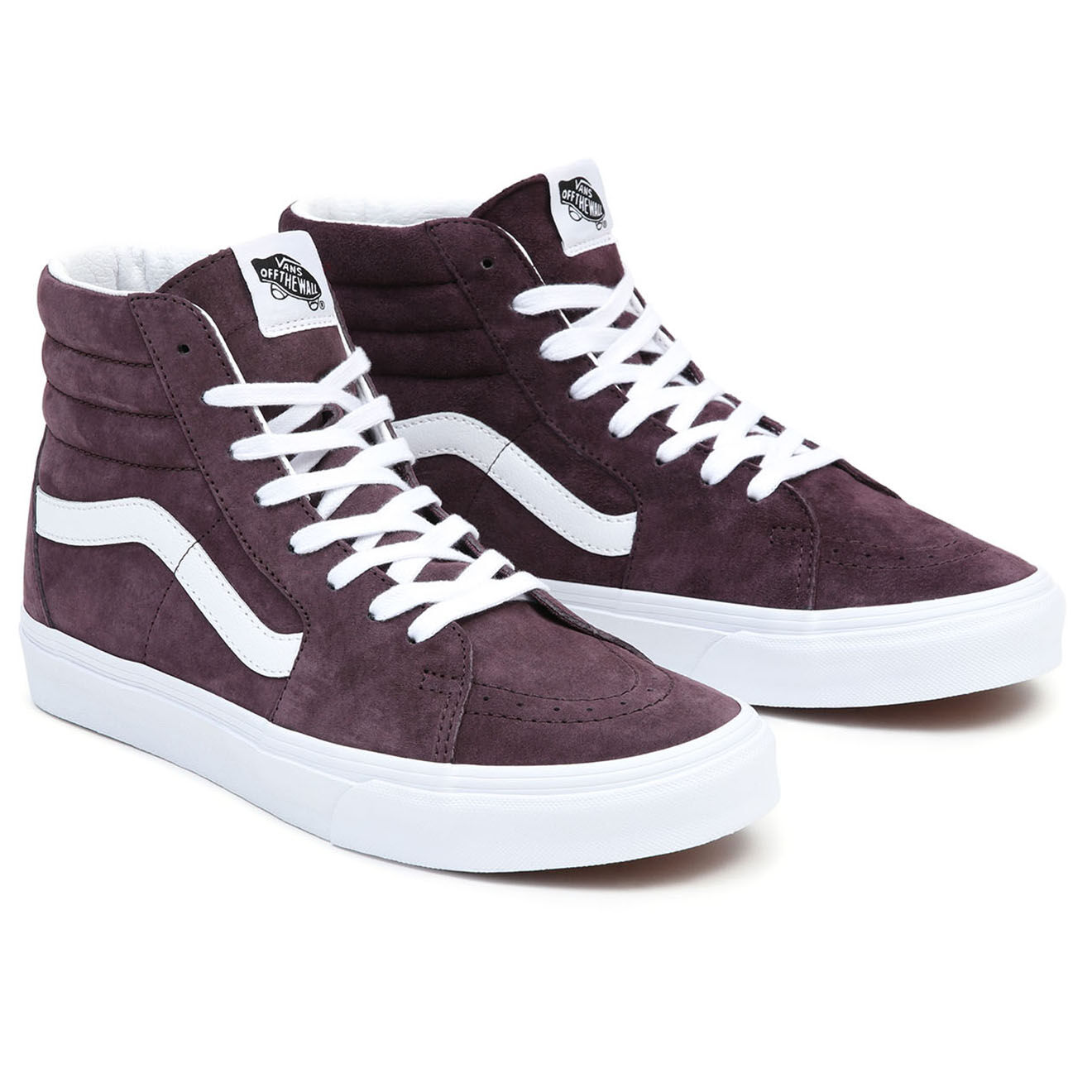 Vans Sneakers en Velours de Cuir SK8-Hi pourpre