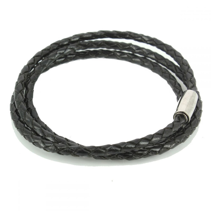 Bracelet tressé Homme Monart, noir