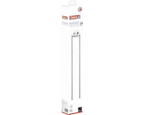 tesa ELEGAANT 2-armige handdoekhouder, chroom