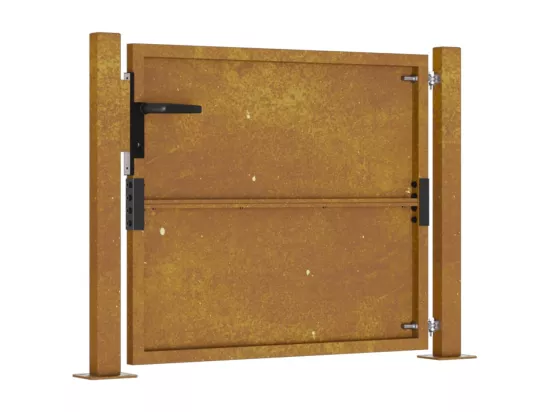 Portail de jardin 105x105 cm acier corten