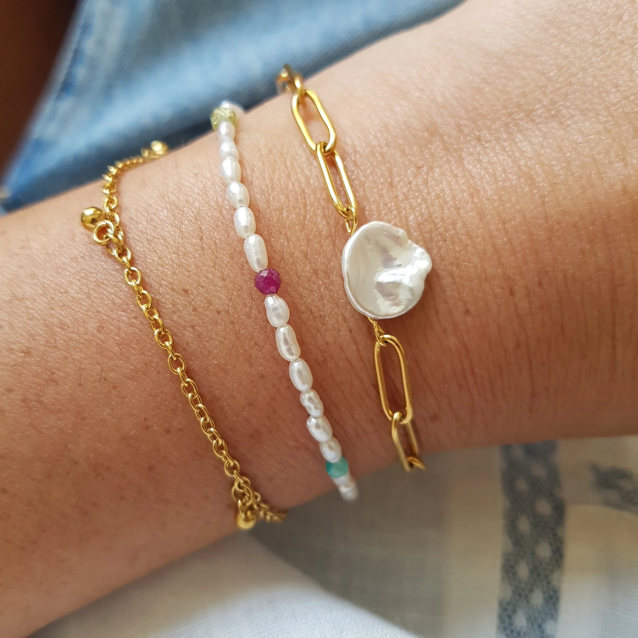 JOSEPHINE - Bracelet nacre | Blanc