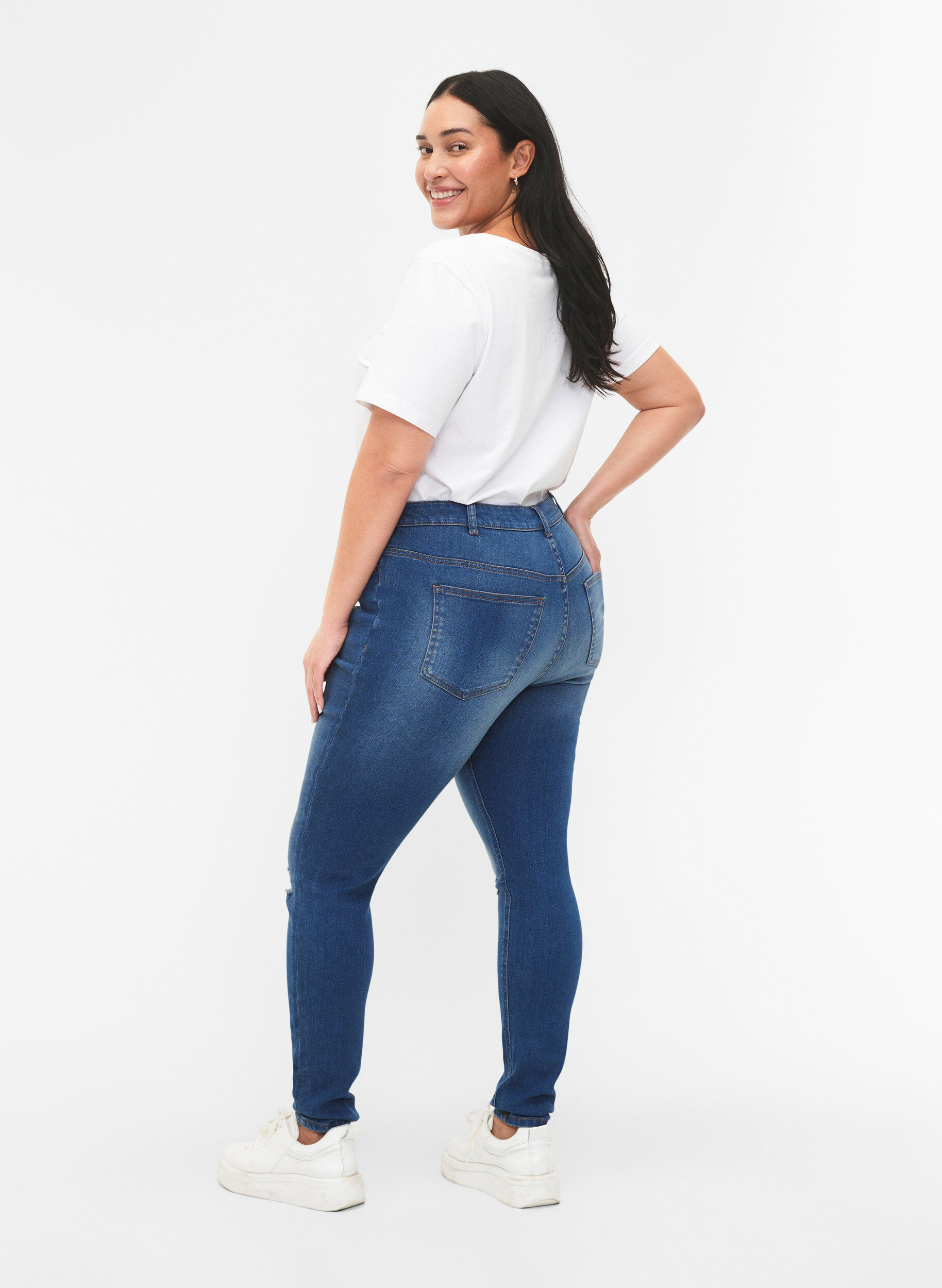 Super slim Sanna jeans med slid